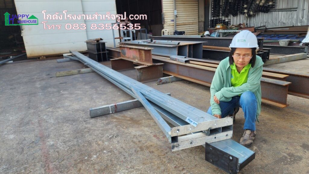 โกดังน็อคดาวน์ กว้าง15x32x6 เมตร พื้นรับน้ำหนัก 1 ตัน