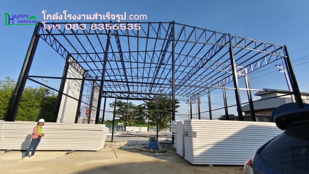 คลังสินค้า 1000ตรม. HW-HC 25x40x9.20 เมตร ทรงจั่ว